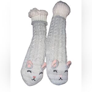 Cozy Cat Knit Sock Slippers